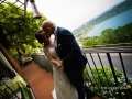 Gli sposi sul terrazzo del Ristorante Pagnanelli di Castel Gandolfo