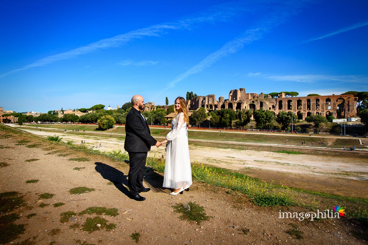 Matrimonio civile a Roma vicino alle terme di Caracalla