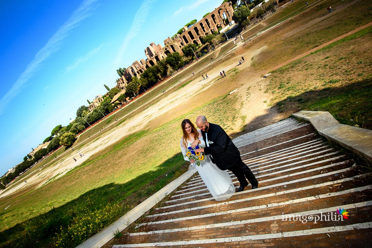 Matrimonio civile a Roma vicino alle terme di Caracalla