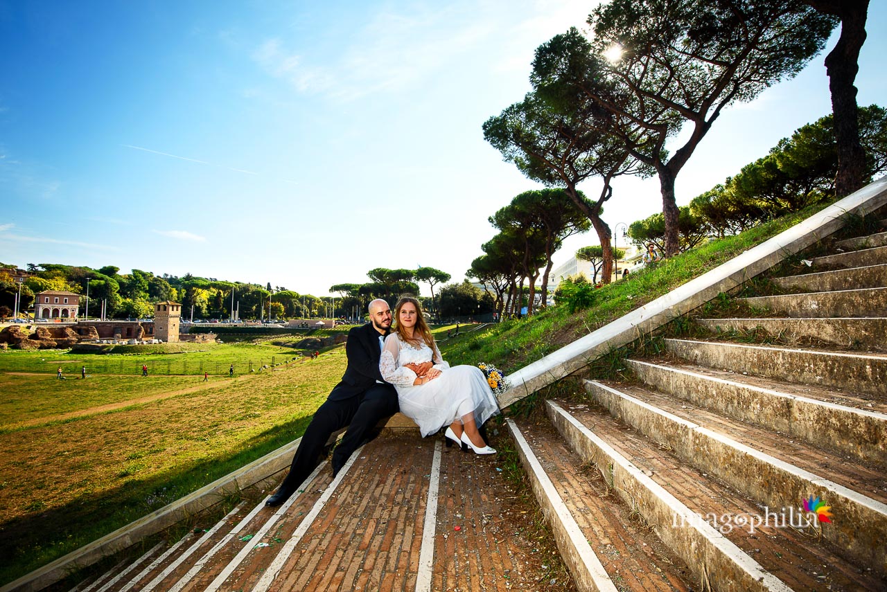 Matrimonio civile a Roma vicino alle terme di Caracalla