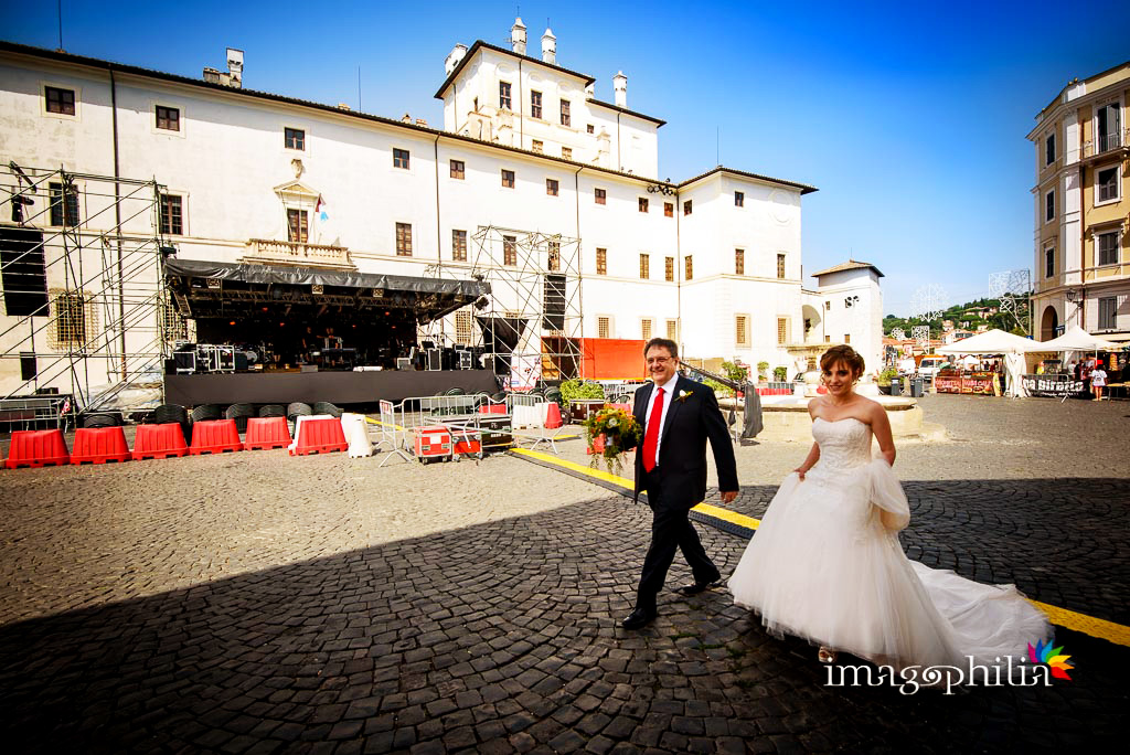 Matrimonio a Santa Maria Assunta in Cielo ad Ariccia e ricevimento alla Tenuta Pantano Borghese di Monte Compatri