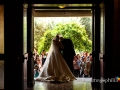 Uscita degli sposi, al termine del matrimonio, dalla Chiesa di San Gregorio Barbarigo, Roma Eur