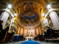Veduta dal fondo della Basilica di Santa Maria Ausiliatrice a Roma durante il matrimonio