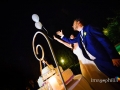 Lancio dei palloncini Led dopo il taglio della torta nuziale al ricevimento a Villa Pocci, Marino