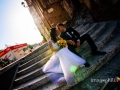 Ritratto degli sposi dopo il matrimonio all'Isola Tiberina, Roma