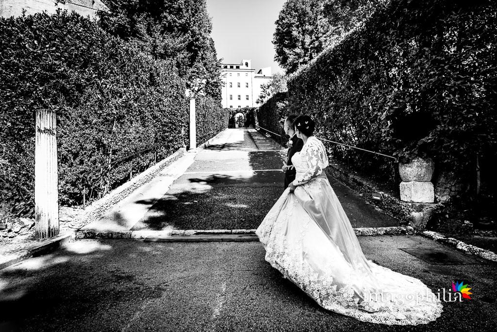 Passeggiata, dopo il matrimonio, a Villa d'Este a Tivoli / 3