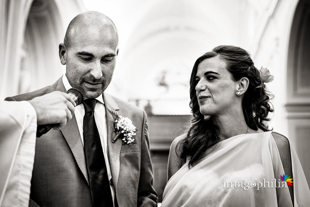 Consensi e promesse tra gli sposi durante il matrimonio nella Chiesa di Santa Maria Maggiore a Lanuvio
