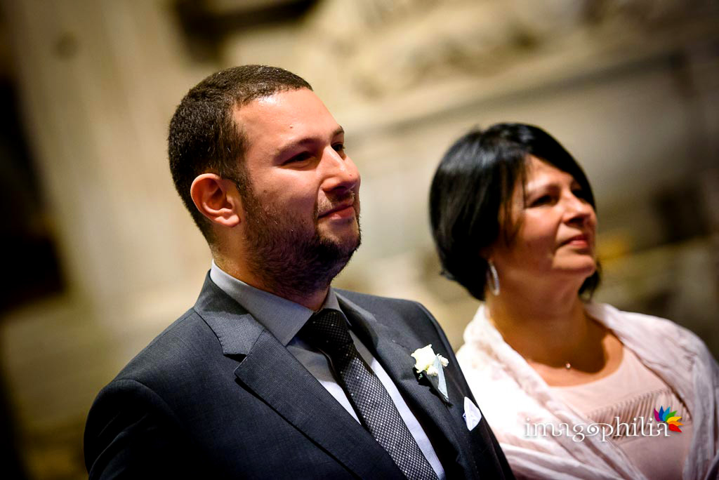 Ritratto dello sposo che vede la sposa entrare nella Chiesa di San Pietro in Montorio a Roma