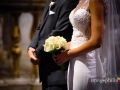 Dettaglio del bouquet di nozze nella Chiesa di San Pietro in Montorio a Roma