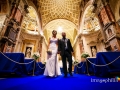 Uscita degli sposi al termine del matrimonio nella Chiesa di San Pietro in Montorio a Roma